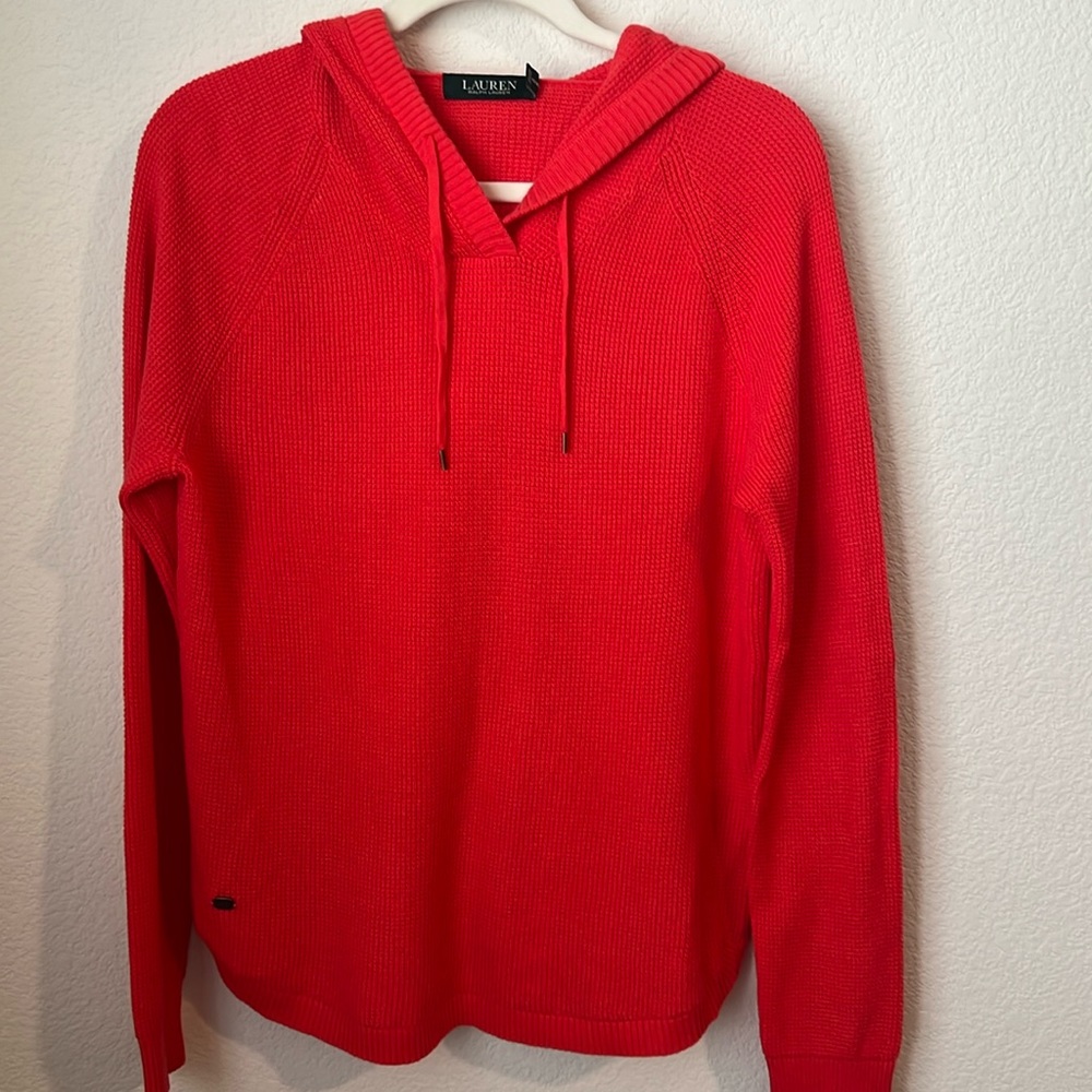 Ralph Lauren Waffle Knit Sweater Hoodie